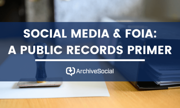 Social Media, Public Records, and FOIA