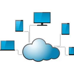 Cloud with servers
