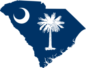 Flag map of South Carolina
