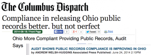 Ohio Records Audit Headlines