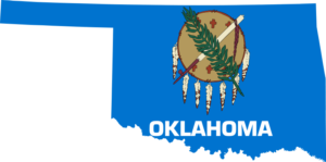 Oklahoma flag map
