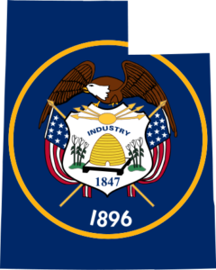 Utah State Flag Map