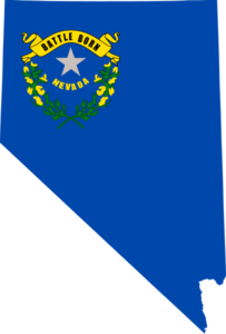Nevada state flag map