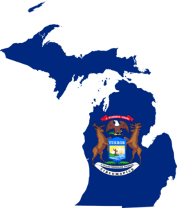 Michigan Flag Map