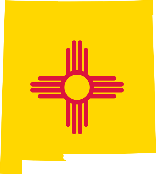 State flag map of New Mexico State flag map of New Mexico