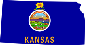 State Flag Map of Kansas