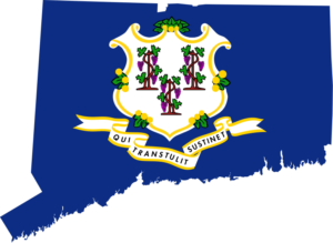 Connecticut state flag map