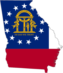 Georgia State Flag Map
