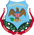 State flag map of Mississippi
