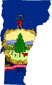 Vermont State Flag Map