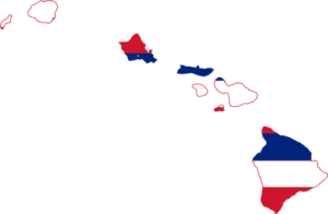 Hawaii State Flag Map