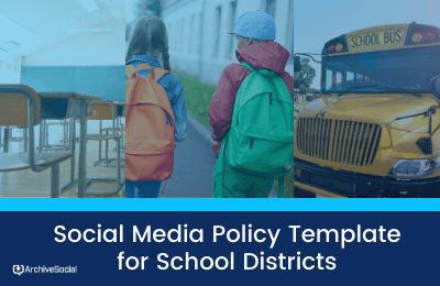 School District social media policy template cover