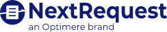 NextRequest logo in color with an Optimere brand text