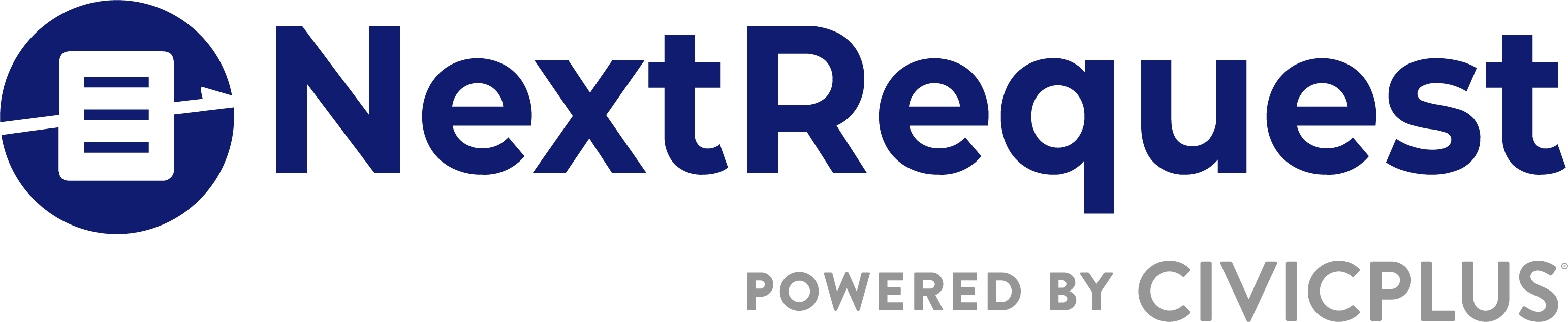 NextRequest powered by CivicPlus logo in color